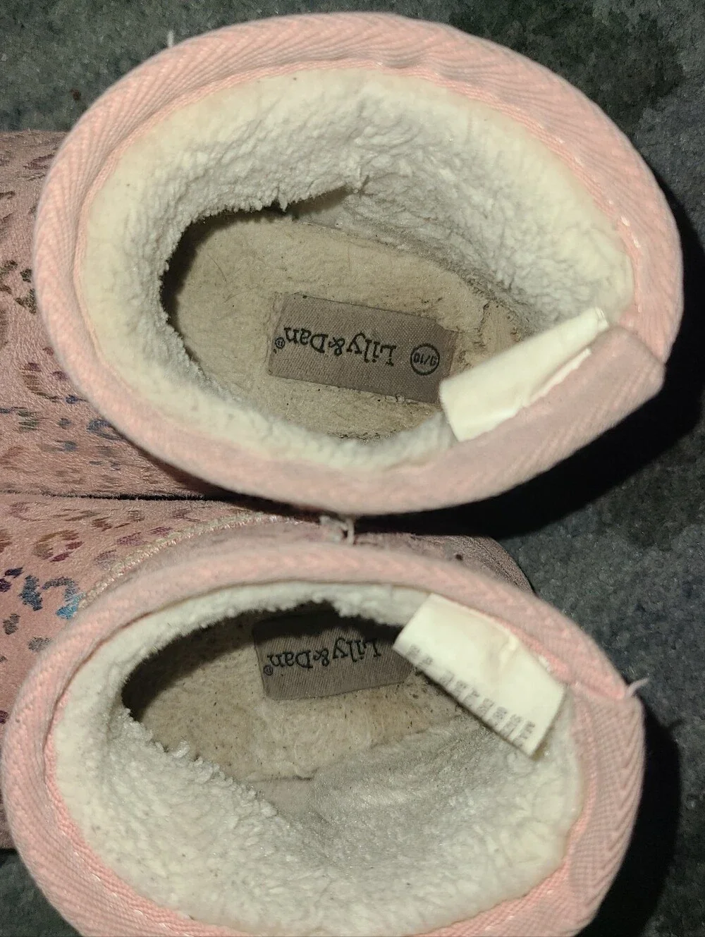 Girls Toddler Pink Fuzzy Boots sz 9/10c